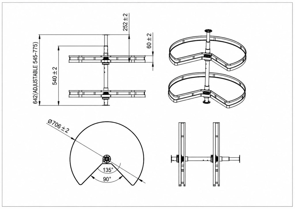 MV 360° Swivel Slim Tray for Pantries – view 2