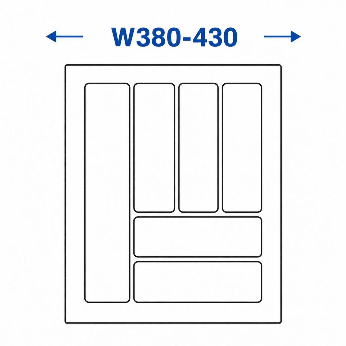 Classical Cutlery Tray 500mm Drawer Insert – view 3