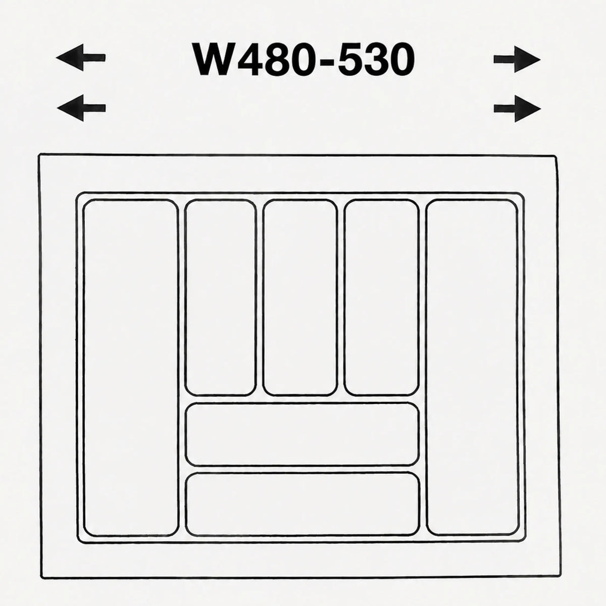 Classical Cutlery Tray 600mm Drawer Insert – view 3