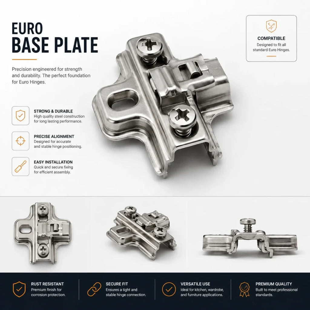 Euro Vora Hinge Base Plate – view 3