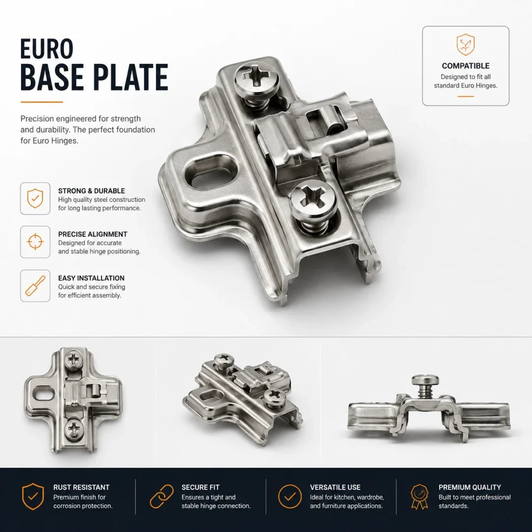 Euro Vora Hinge Base Plate – view 3